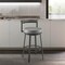 Armen Living Neura Swivel Counter or Bar Stool in Black Finish with Gray Faux Leather 840254333499 - alternate 10